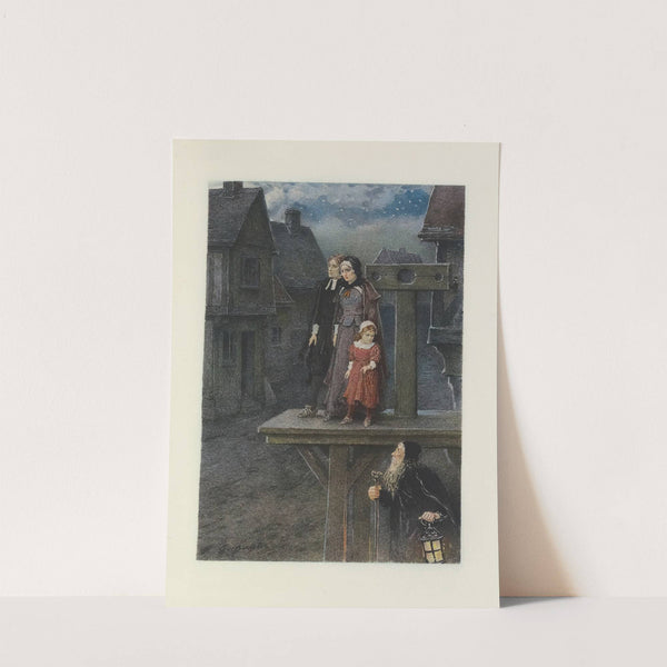 On the Scaffold at Midnight (1908) by George Henry Boughton