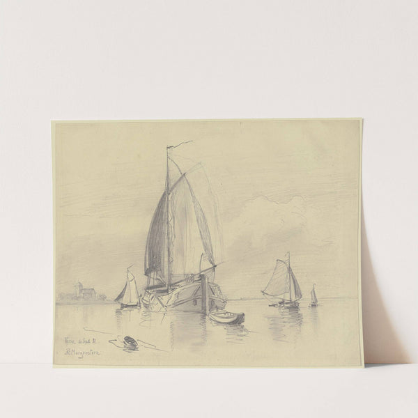 On the Scheldt near Veere by Friedrich Ernst Morgenstern