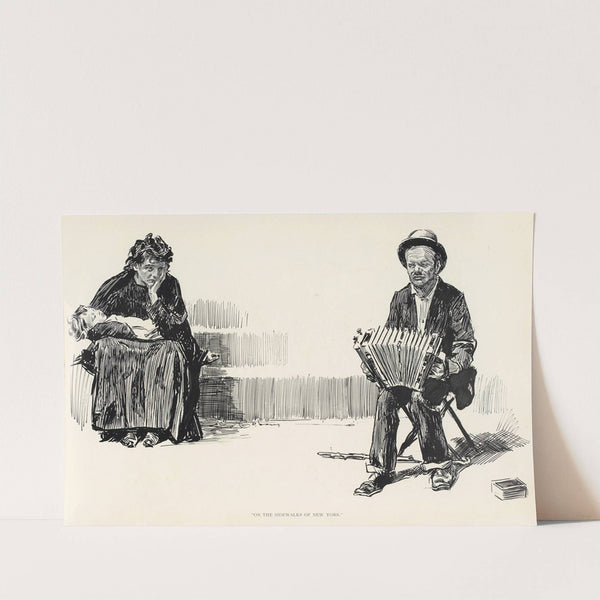 On the sidewalks of new York (1898) by Charles Dana Gibson