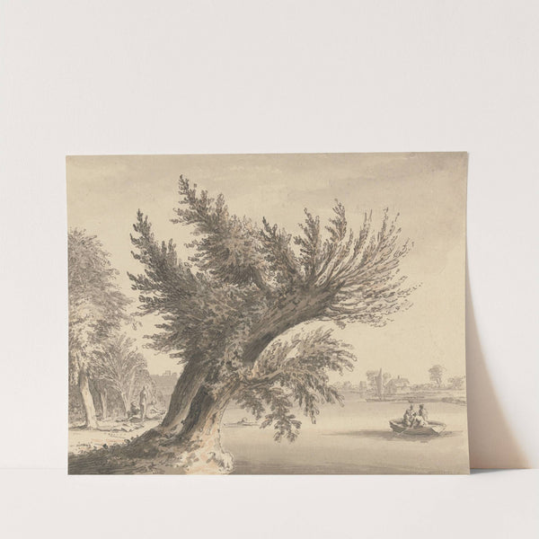 On the Thames at Barnes by Samuel Hieronymus Grimm