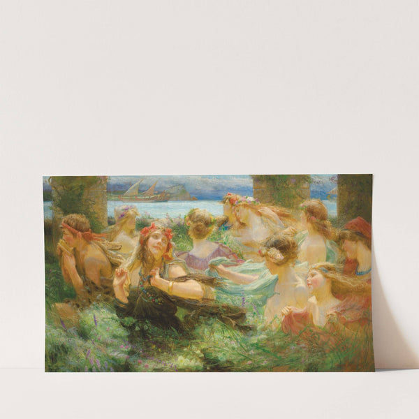 On the way to the festival by Charles William Wyllie