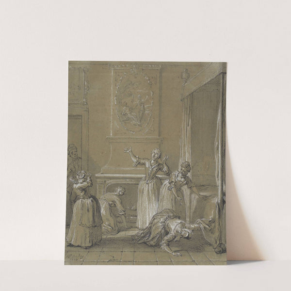 On trouve le corps mort de l'hote que l'on avait cache by Jean-Baptiste Oudry