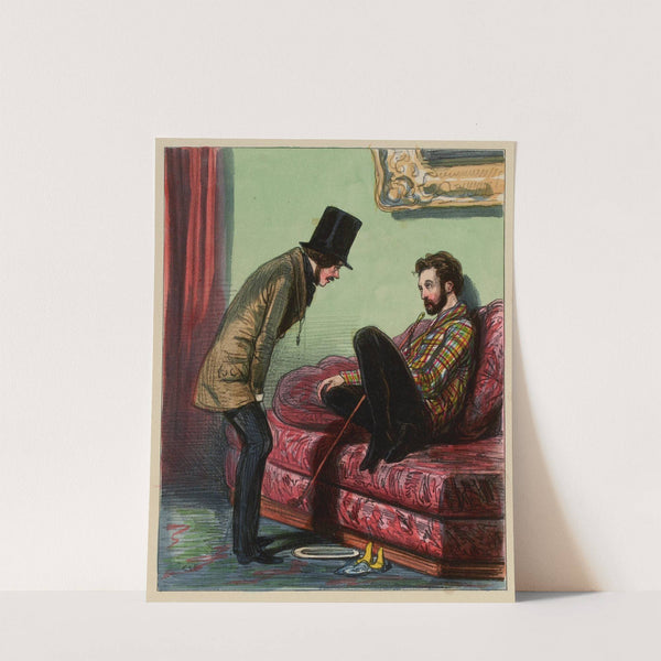 On vient de rapporter Louis de Vincennes, avec deux côtes cassées (1840-1841) by Paul Gavarni