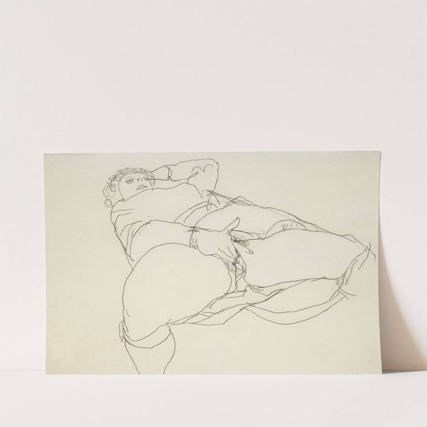 Onanierende Frau Mit Gespreizten Schenkeln (Masturbating Woman With Spread Thighs) (1913) by Egon Schiele