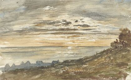 Ondergaande zon te Trouville
