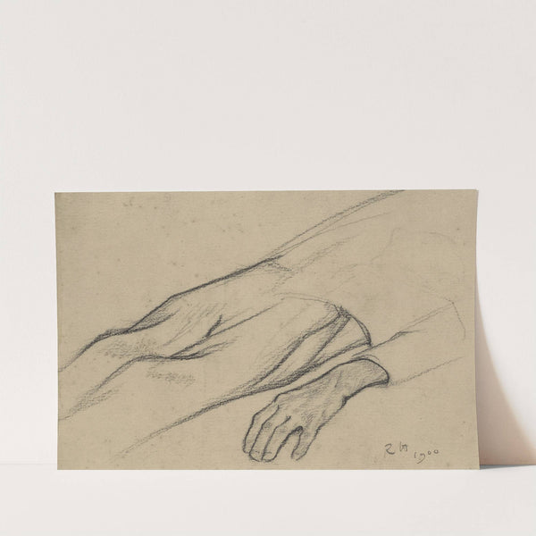 Onderlichaam van een liggende man by Richard Nicolaüs Roland Holst