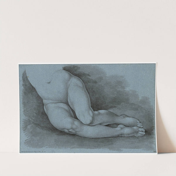 Onderlichaam van een naakte zittende vrouwenfiguur by David Humbert de Superville