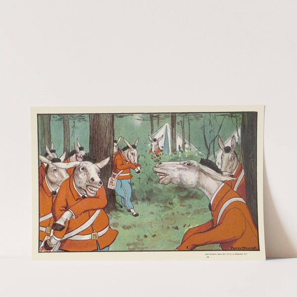 One day, within a grove of spruce, they gathered Gum to chew by Peter Newell