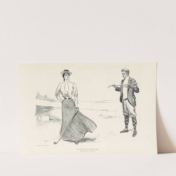 One difficulty of the game (1899) by Charles Dana Gibson