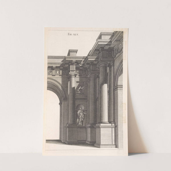 One half of the Dorick design in perspective. by Andrea Pozzo