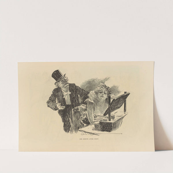 One minute after eight (1893-1900) by Charles Dana Gibson