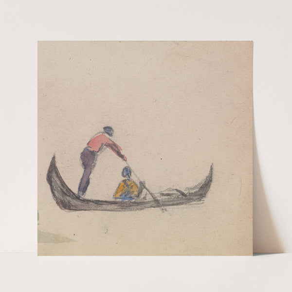 One of a Group of Three Studies of Gondolas.. by Myles Birket Foster