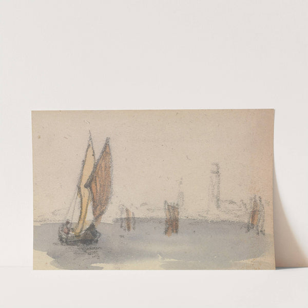 One of a Group of Three Studies on the Venetian Logoon.. by Myles Birket Foster