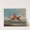One of Four Portraits of Horses, a Chestnut Racehorse Exercised by a Trainer in a Red Coat- gallopi… by James Seymour