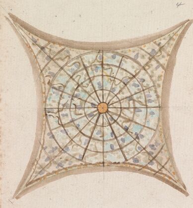 One of Four Sketches, of Ceilings, in the Vatican Gallery