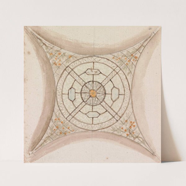 One of Four Sketches, of Ceilings, in the Vatican Gallery by Henry Swinburne