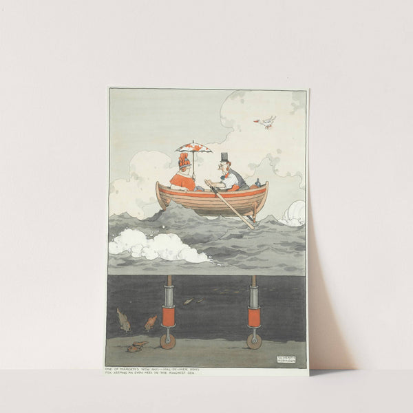 'One of Margate's New Anti-Mal-de-Mer Boats for Keeping an Even Keel in the Roughest Sea' by William Heath Robinson
