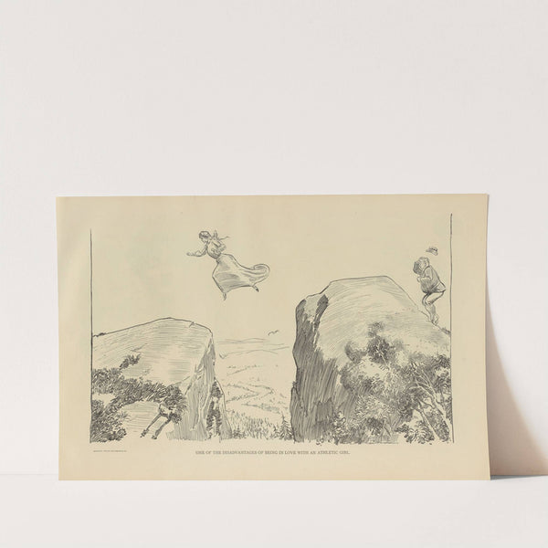 One of the disadvantages of being in love with an athletic girl (1900-1905) by Charles Dana Gibson