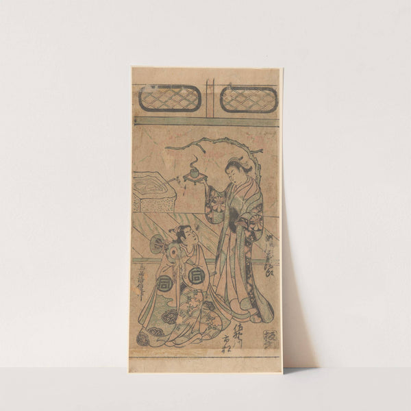 One of Three Theater Scenes by Torii Kiyonobu I