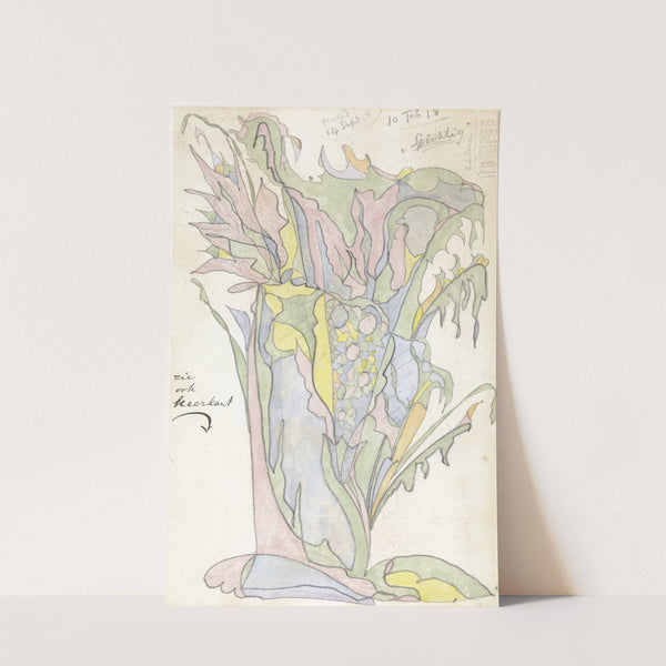 Ontwerp voor aardewerkdecoratie by Theo Colenbrander