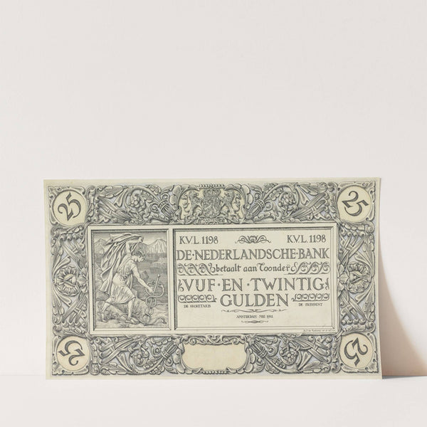 Ontwerp voor bankbiljet van 25 gulden (1912) by Antoon Derkinderen