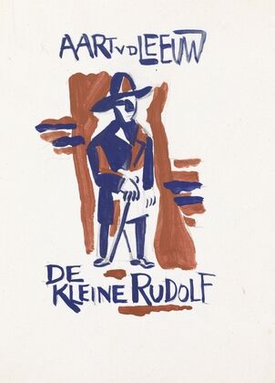 Ontwerp voor boekband van De Kleine Rudolf door Aart van der Leeuw