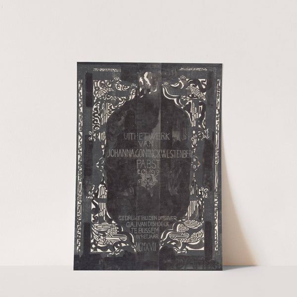 Ontwerp voor boekband van Uit het werk van Johanna Coninckwestenberg Pabst, Bussum 1917 (1874) by Carel Adolph Lion Cachet