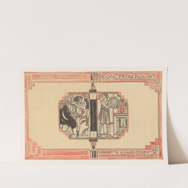 Ontwerp voor de omslag van een programma van het Concertgebouw by Richard Nicolaüs Roland Holst