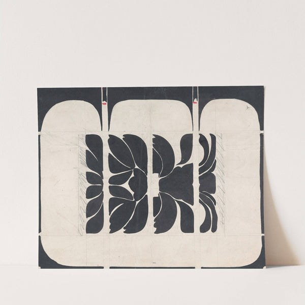 Ontwerp voor de voorkant van een boekband met bloemmotief (1874) by Carel Adolph Lion Cachet