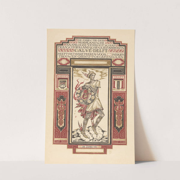 Ontwerp voor; Diploma voor trouwe dienst bij Calvé-Delft by Richard Nicolaüs Roland Holst