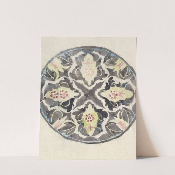 Ontwerp voor een bord met florale decoratie (1874) by Carel Adolph Lion Cachet