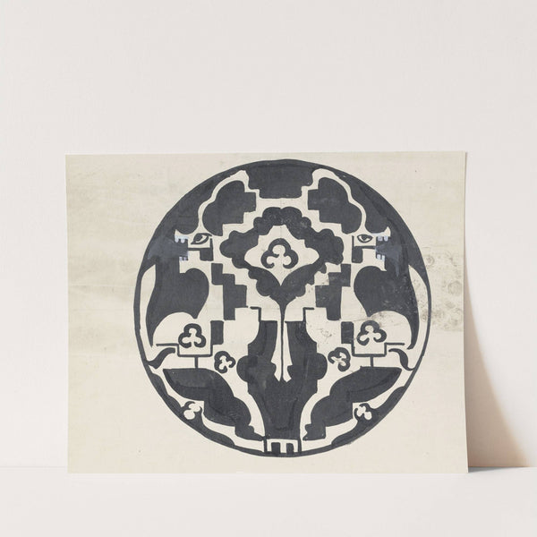 Ontwerp voor een bord met twee gestileerde dieren (1874) by Carel Adolph Lion Cachet