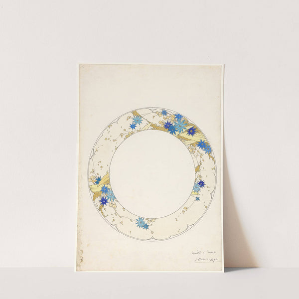 Ontwerp voor een dessertbord van een porseleinen servies voor Piilivuyt by Jules Auguste Habert-Dys