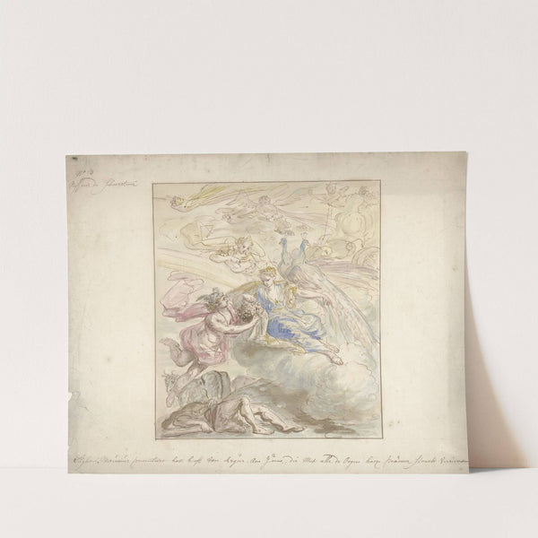 Ontwerp voor een kamerbeschildering met allegorie op de Lucht (1677 - 1755) by Elias van Nijmegen