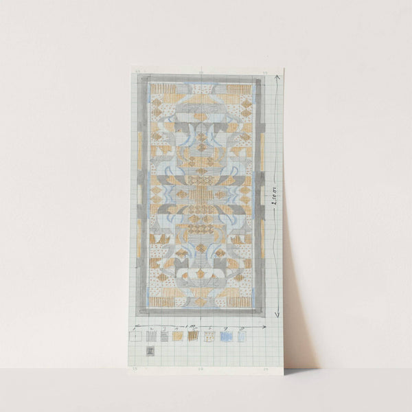 Ontwerp voor een kleed met geometrische motieven (1874) by Carel Adolph Lion Cachet