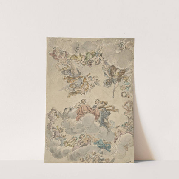 Ontwerp voor een plafond met het huwelijk van Jupiter en Juno (c. 1748 - 1795) by Petrus Norbertus van Reysschoot
