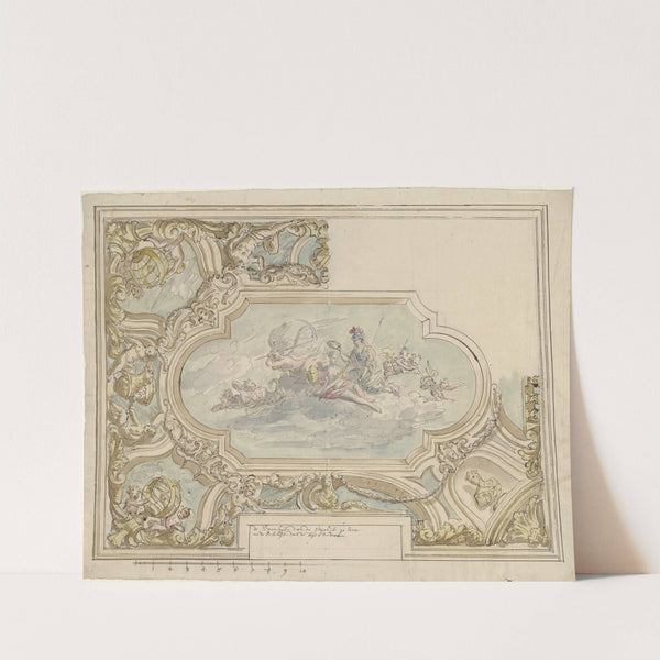 Ontwerp voor een plafondschildering met allegorie op de waarheid by Elias van Nijmegen