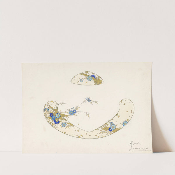 Ontwerp voor een 'ravier' van een porseleinen servies voor Pillivuyt by Jules Auguste Habert-Dys