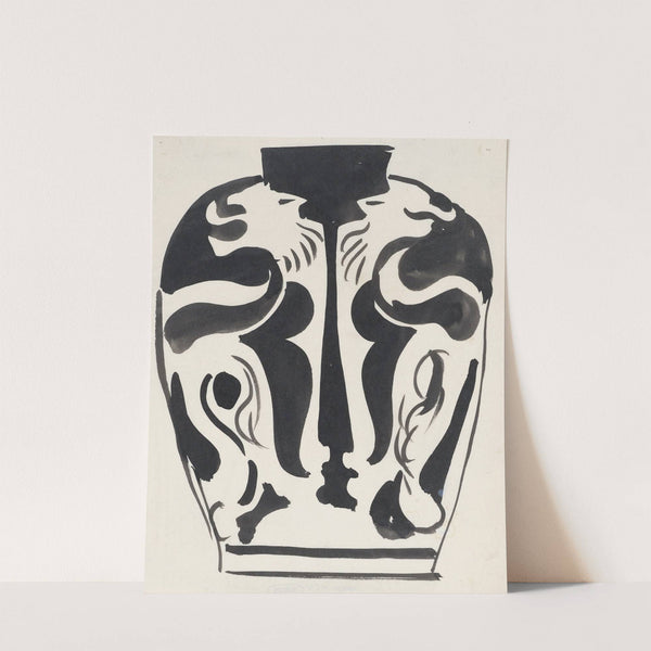 Ontwerp voor een vaas met leeuwenmotief (1874) by Carel Adolph Lion Cachet