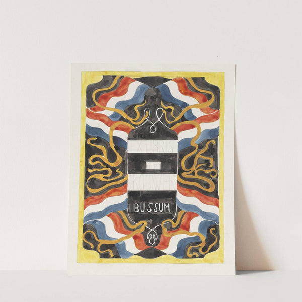 Ontwerp voor ex libris van ingenieur J. Kouwer te Bussum (1874) by Carel Adolph Lion Cachet