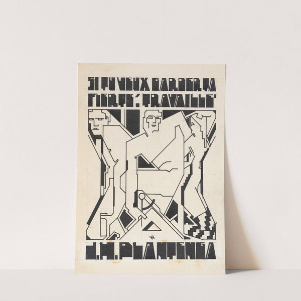 Ontwerp voor ex libris voor D.H. Plantenga by Reijer Stolk