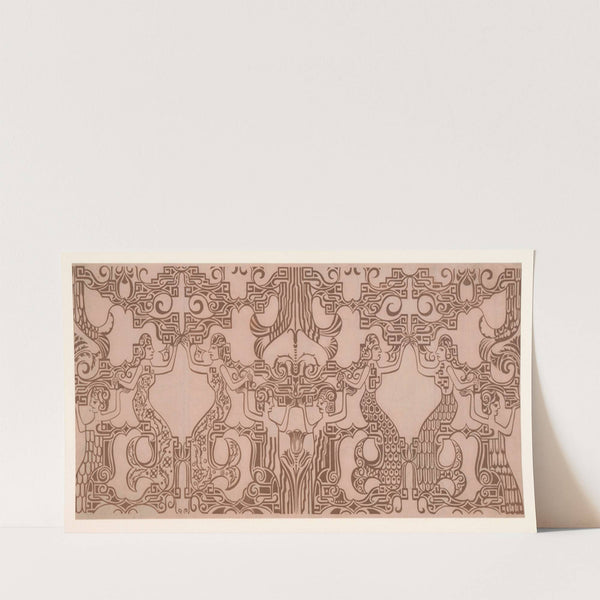 Ontwerp voor geschoren trijp-vak, vullingen en stoelbekleding van Ss. Johan de Wit-zeemeerminnen (1874) by Carel Adolph Lion Cachet