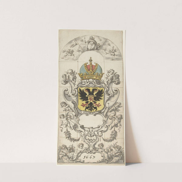 Ontwerp voor glasraam 10 geschonken door het hoogheemraadschap Rijnland by Pieter Jansz.