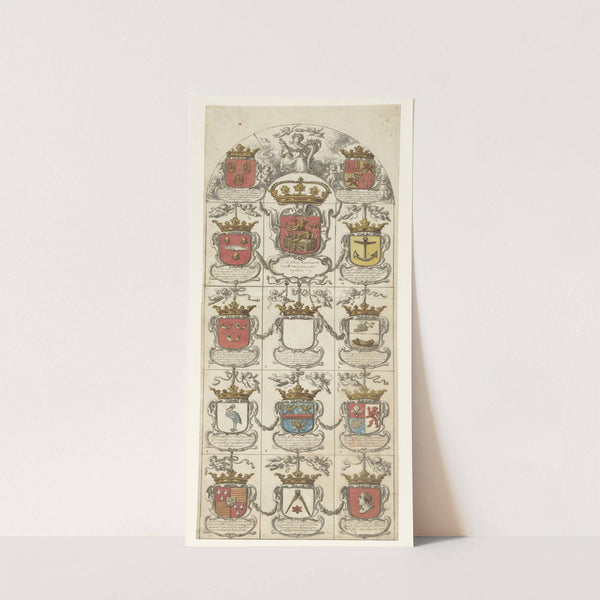 Ontwerp voor glasraam 4 geschonken door de College ter Admiraliteit tot Amsterdam by Pieter Jansz.