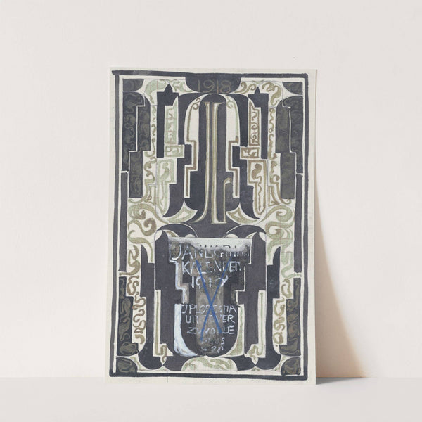 Ontwerp voor Jan Ligthart kalender voor 1918 (1874) by Carel Adolph Lion Cachet