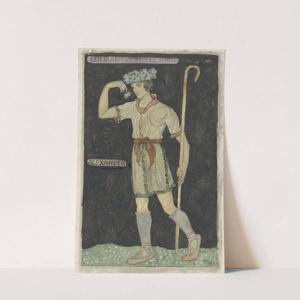 Ontwerp voor kostuum voor Alexander by Richard Nicolaüs Roland Holst