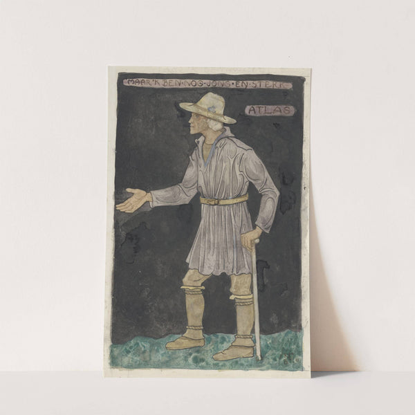 Ontwerp voor kostuum voor Atlas by Richard Nicolaüs Roland Holst