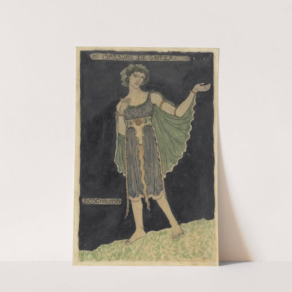 Ontwerp voor kostuum voor Boschnymph by Richard Nicolaüs Roland Holst