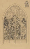 Ontwerp voor raam in de Frederik van Sierck-kapel in de Dom te Utrecht; de verkondiging aan de herders (1878 - 1938)