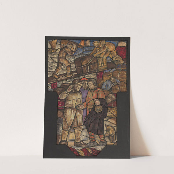 Ontwerp voor raam in het Stadhuis in Amsterdam 2 by Richard Nicolaüs Roland Holst